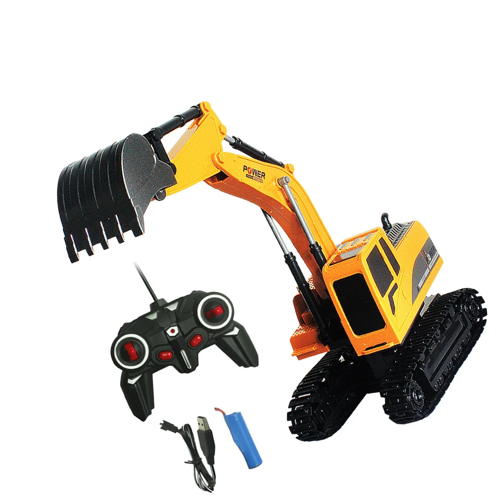 

1Pcs Electric Excavator Alloy Engineering Truck Rechargeable Remote Control Multi-Function Construction Vehicle for Boys Play
