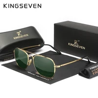 KINGSEVEN nuevas gafas de sol polarizadas clásicas para hombres y mujeres, gafas antirreflectantes de aleación cuadrada a la moda, gafas de lujo