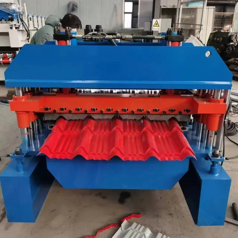 Color Steel Glazed Tile Roll Forming Machine Glazed Tile Roof Panel Making Machine Good Quality Roof Tile Making Machine