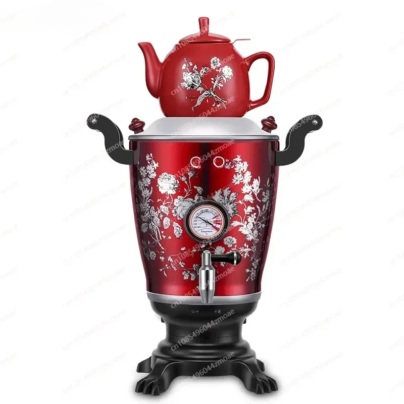 GL-T19, Electric kettle, Home kettle, Vintage print, Samovar pot, Commercial, large capacity, heat preservation