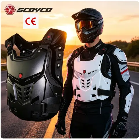 SCOYCO Motocross Riding Body Armor Off-road Motorcycle Armor Vest Jacket Chest Back Protective Dirt Bike MTB Vest Protector Gear