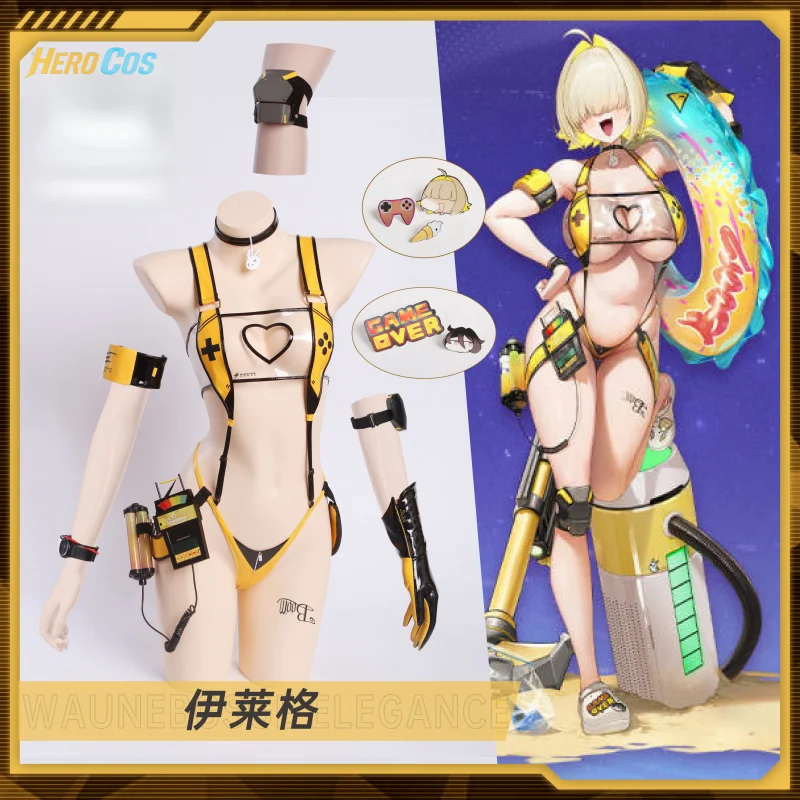 

NIKKE：The Goddess of Victory Elegg Cosplay Costume Sexy Bikini Swimsuit Anime Character Prop Halloween Carnival Party HERO Cos