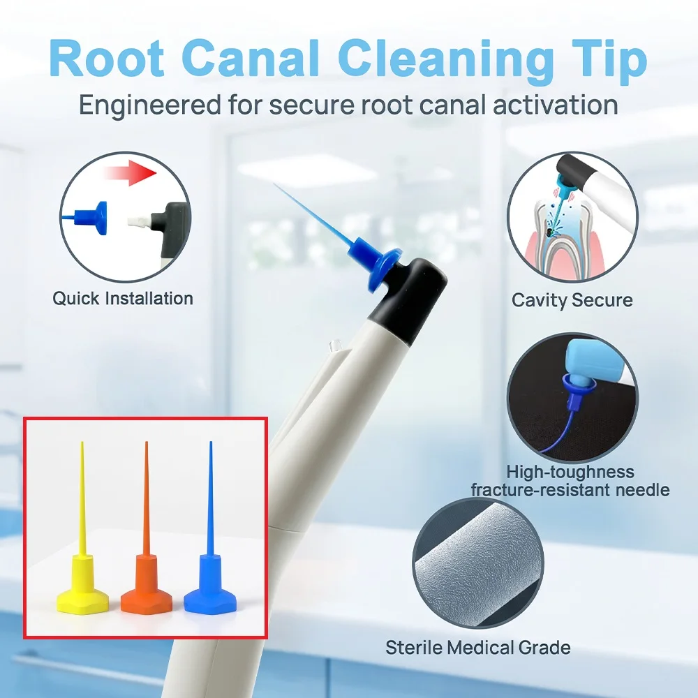 20pcs Dental Sonic Irrigator Tips S M L 3 Sizes Endo Sonic Activator Tips for Root Canal Dentistry Endodontics Instrument