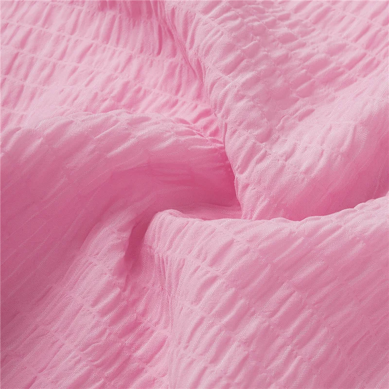 ชุดเดรสลำลองผู้หญิง ABRT สำหรับฤดูร้อน แขนพอง คอวี แต่งระบาย กระดุมหน้า ผ่าข้าง สไตล์โบฮีเมียน เหมาะสำหรับวันหยุดพักผ่อนที่ชายหาด งานแต่งงาน ปี 2025