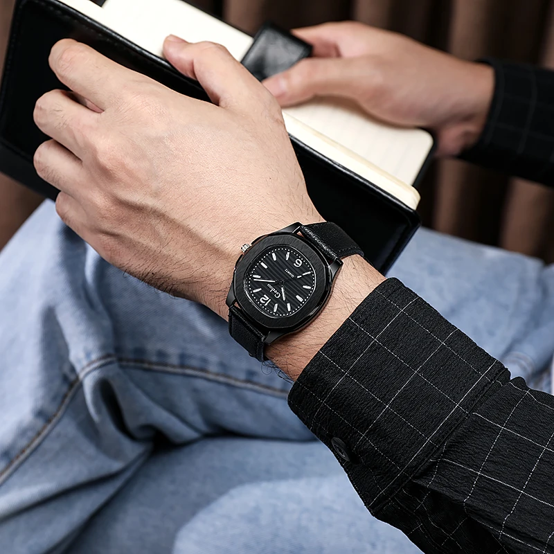 Simple Casual Leather Strap Men Sports Watch Quartz Elegant Men Wristwatch męski zegarek reloj hombre Montre Homme 시계 นาฬิกาชาย