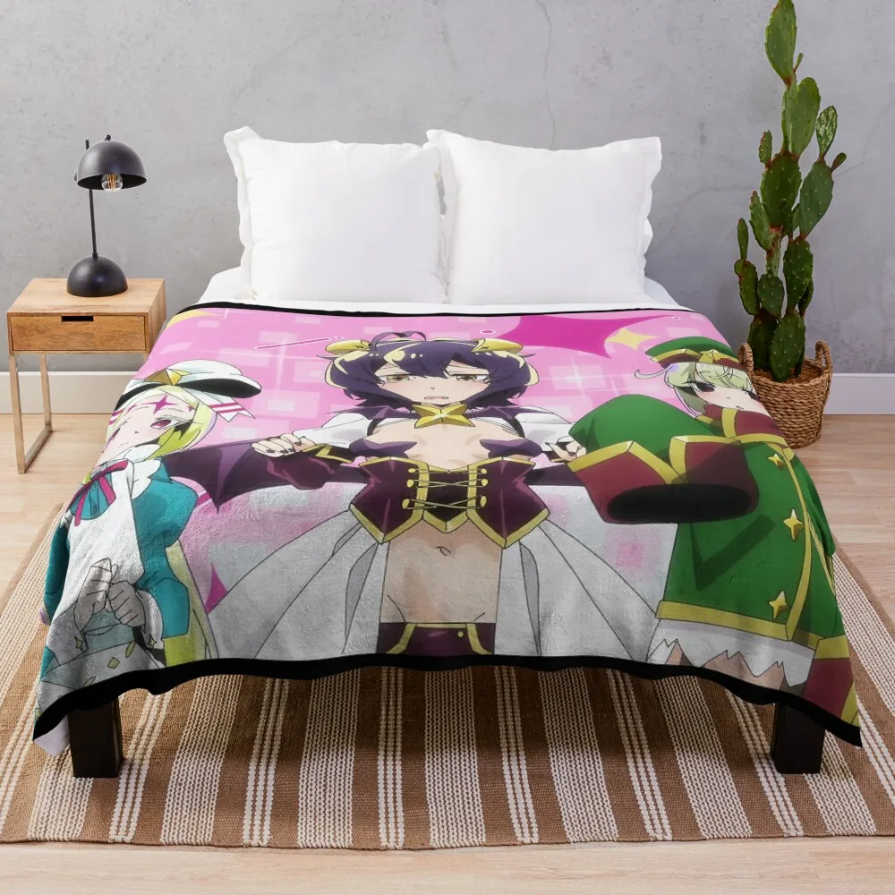 Enormeeta Mahou Shoujo ni Akogarete - Gushing over Magical Girls Throw Blanket Decoratives Shaggy Blankets