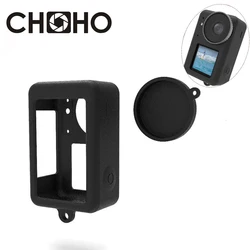 For DJI Osmo Action 3 4 5Pro Accessories Case Rubber Silicone silica gel Housing Protector Soft + Lens Cap For DJI Action Camera
