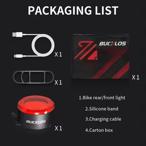 BUCKLOS Bike Light COB Front Rear Bicycle Lights LED Rechargeable Mountain Road Bicycle Lamp MTB Tail Light Cycling Flashlight - Image 6