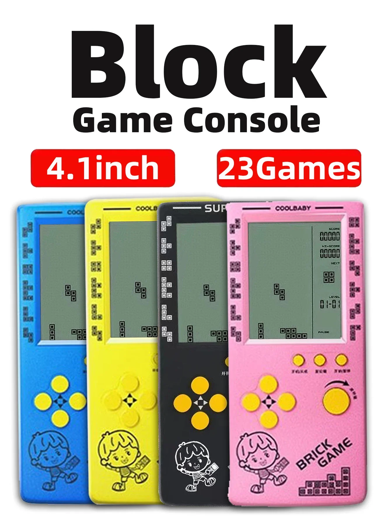 Classic Retro Handheld Game Players for Console Large Screen Children's Nostalgic Pocket Game Machine Kids Puzzle Toys