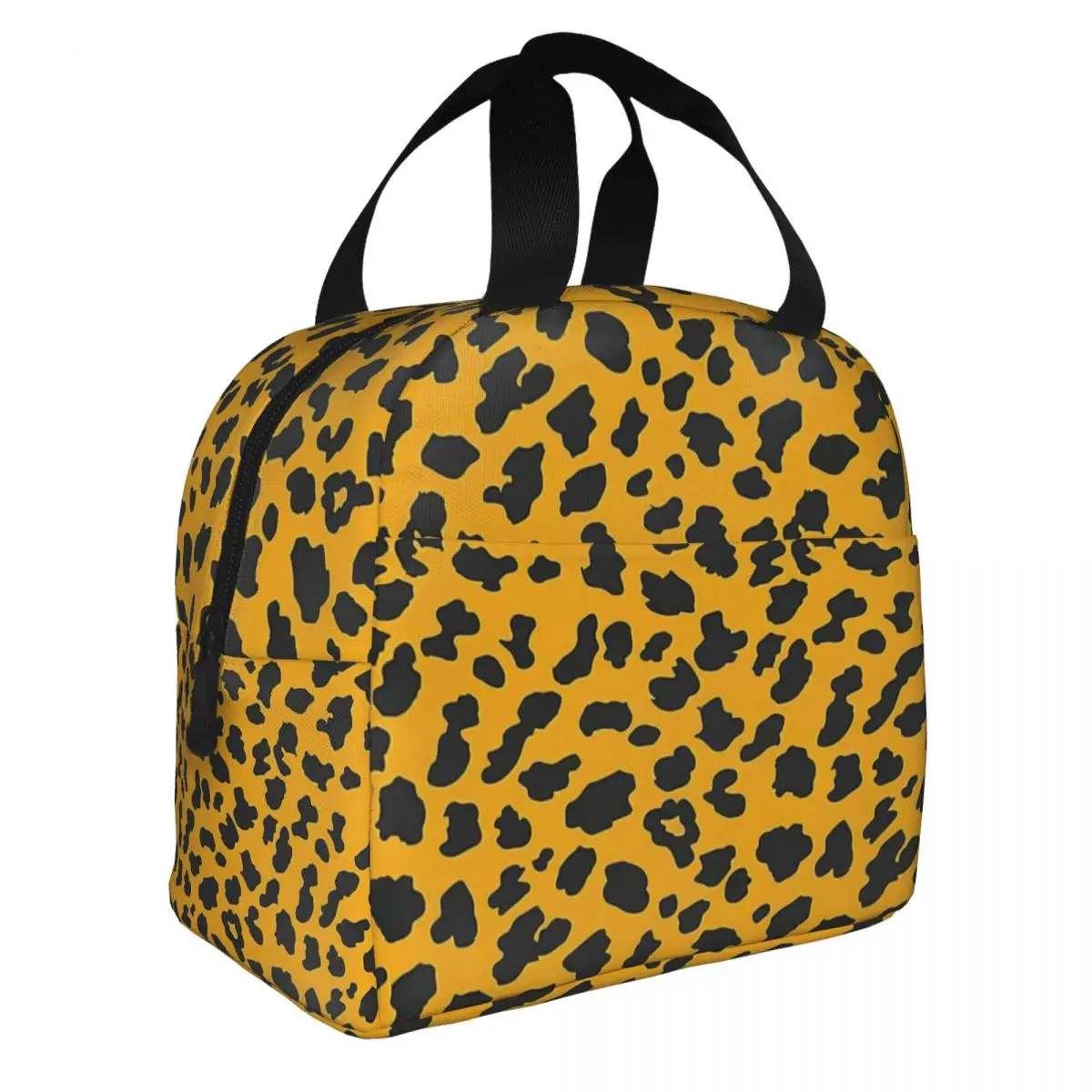 Leopard Cheetah Fur Hide Print Pattern Lunch Bag Men Women Cooler Warm Insulated Lunch Boxes for School