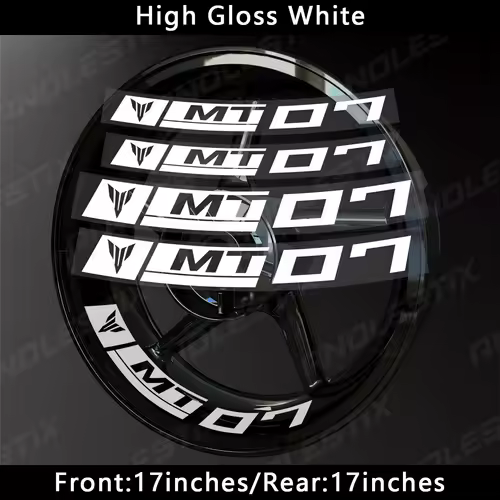 AnoleStix Reflective Motorcycle Wheel Sticker Hub Decal Rim Stripe Tape For YAMAHA MT-07 MT07 - Image 16