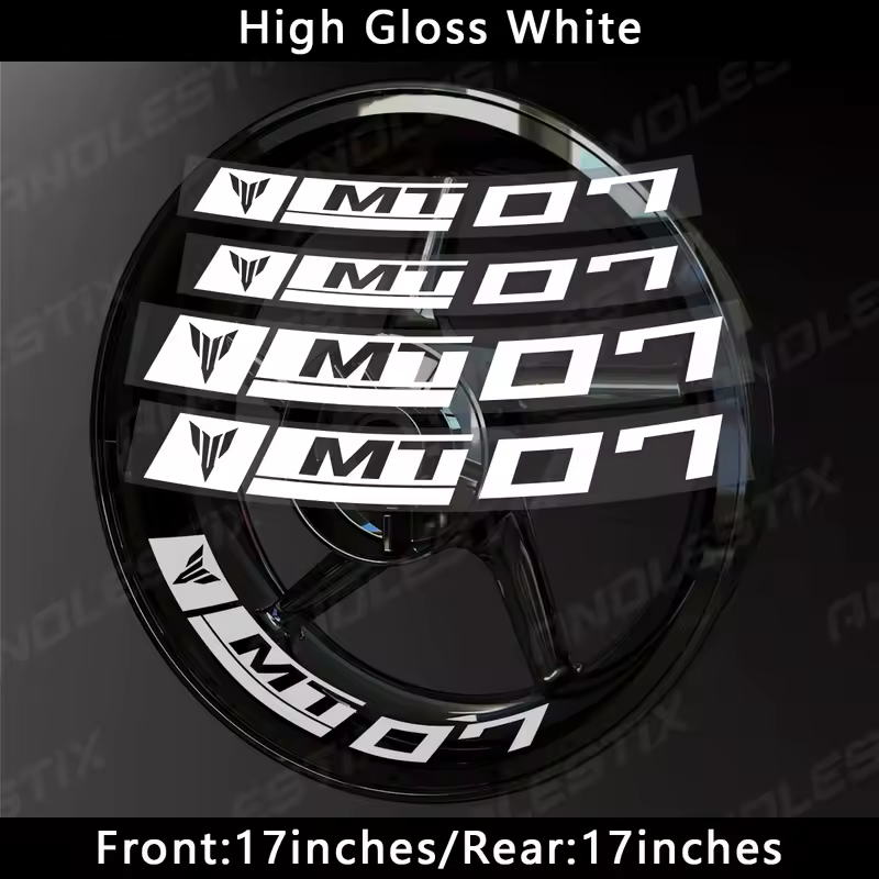 AnoleStix Reflective Motorcycle Wheel Sticker Hub Decal Rim Stripe Tape For YAMAHA MT-07 MT07 - Image 16