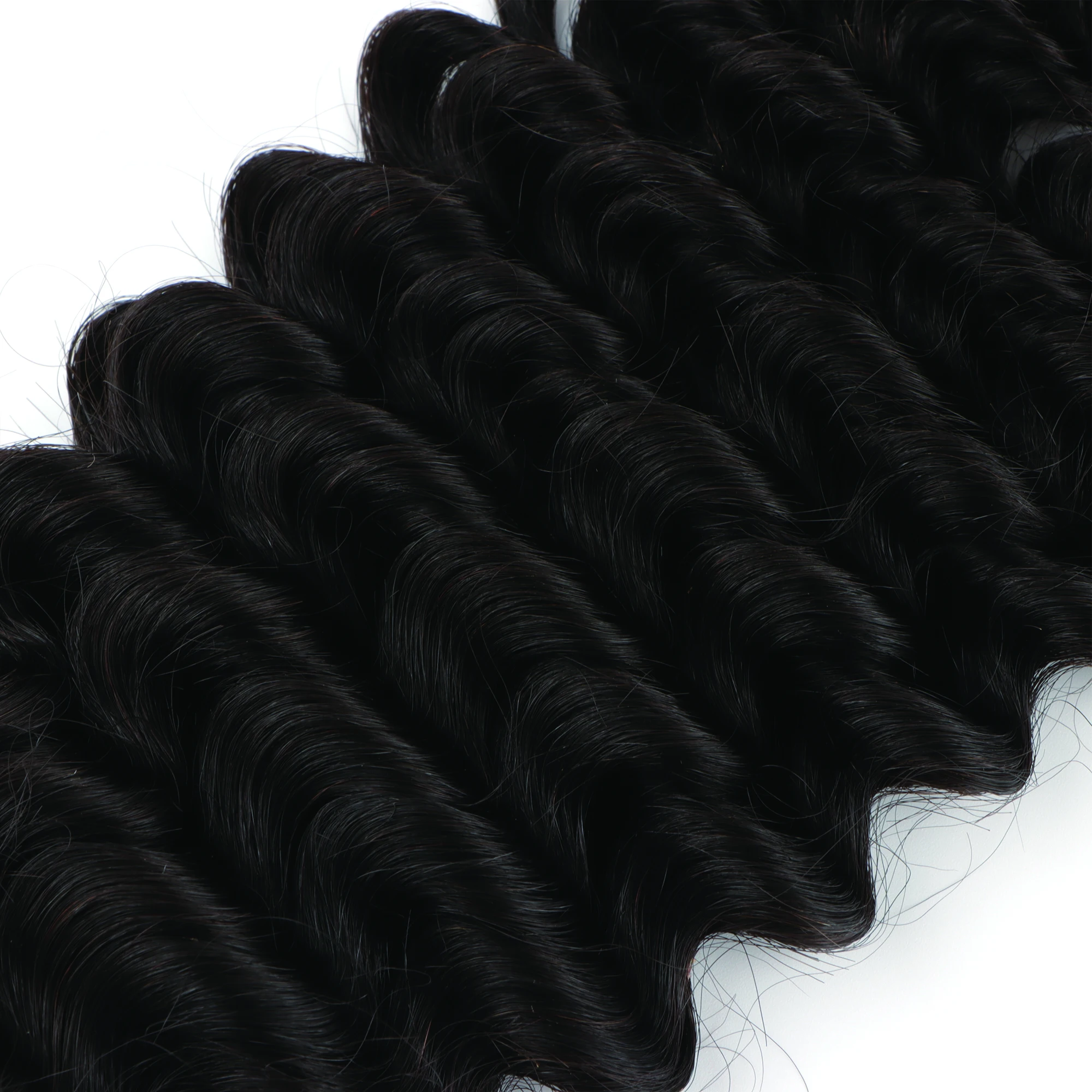 Cabelo humano em massa onda profunda trança cabelo sem trama extensões de cabelo remy brasileiro 100 gramas tranças
