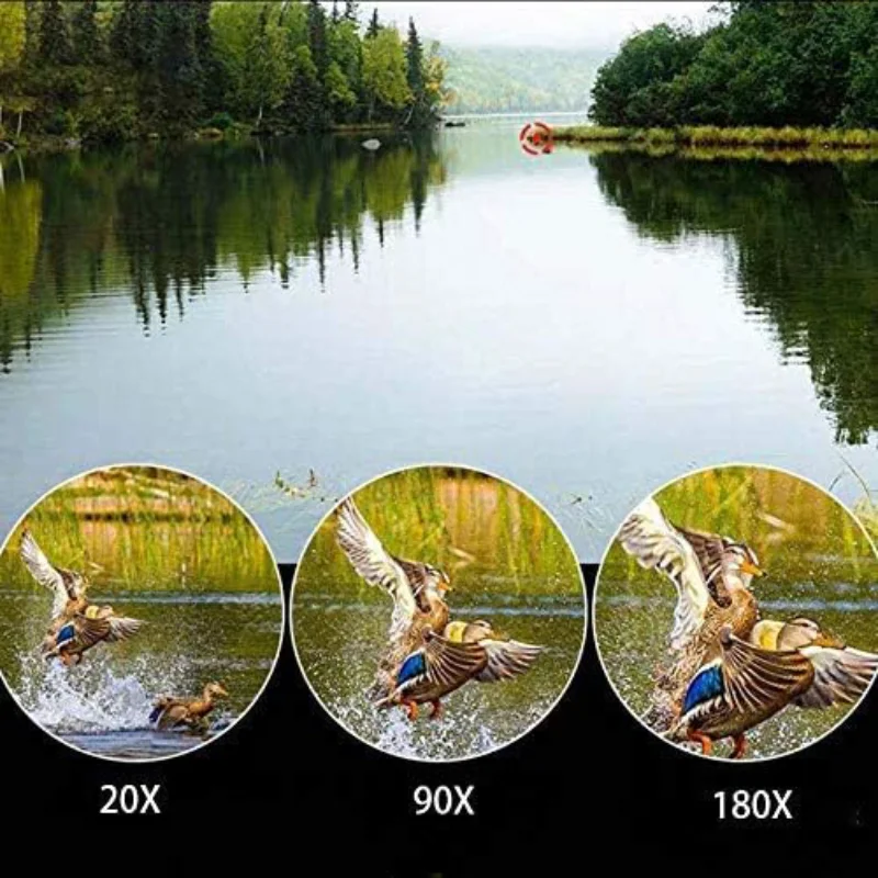 20-180x100 Magnification Powerful Binoculars Large Aperture Portable Long Distance Viewing Multi Coated Optical for Camping