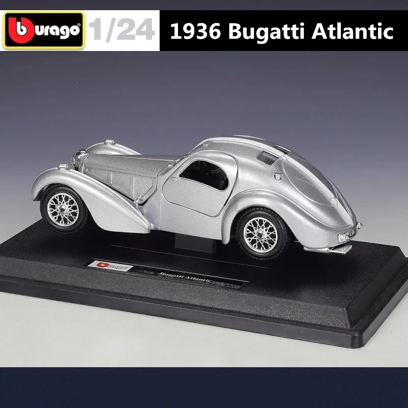 Bburago 1:24 1936 Bugatti 57SC Atlantic Alloy Classic Car Model Diecasts Metal Toy Vehicles Car Model Simulation Collection Gift