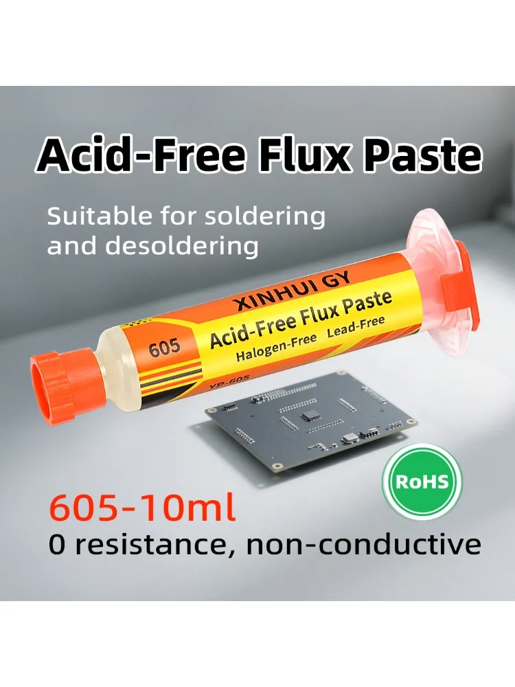605 10 ml sans résistance non conducteur sans acide sans plomb sans halogène 605 pâte à souder BGA Flux pâte flux d'huile de soudure