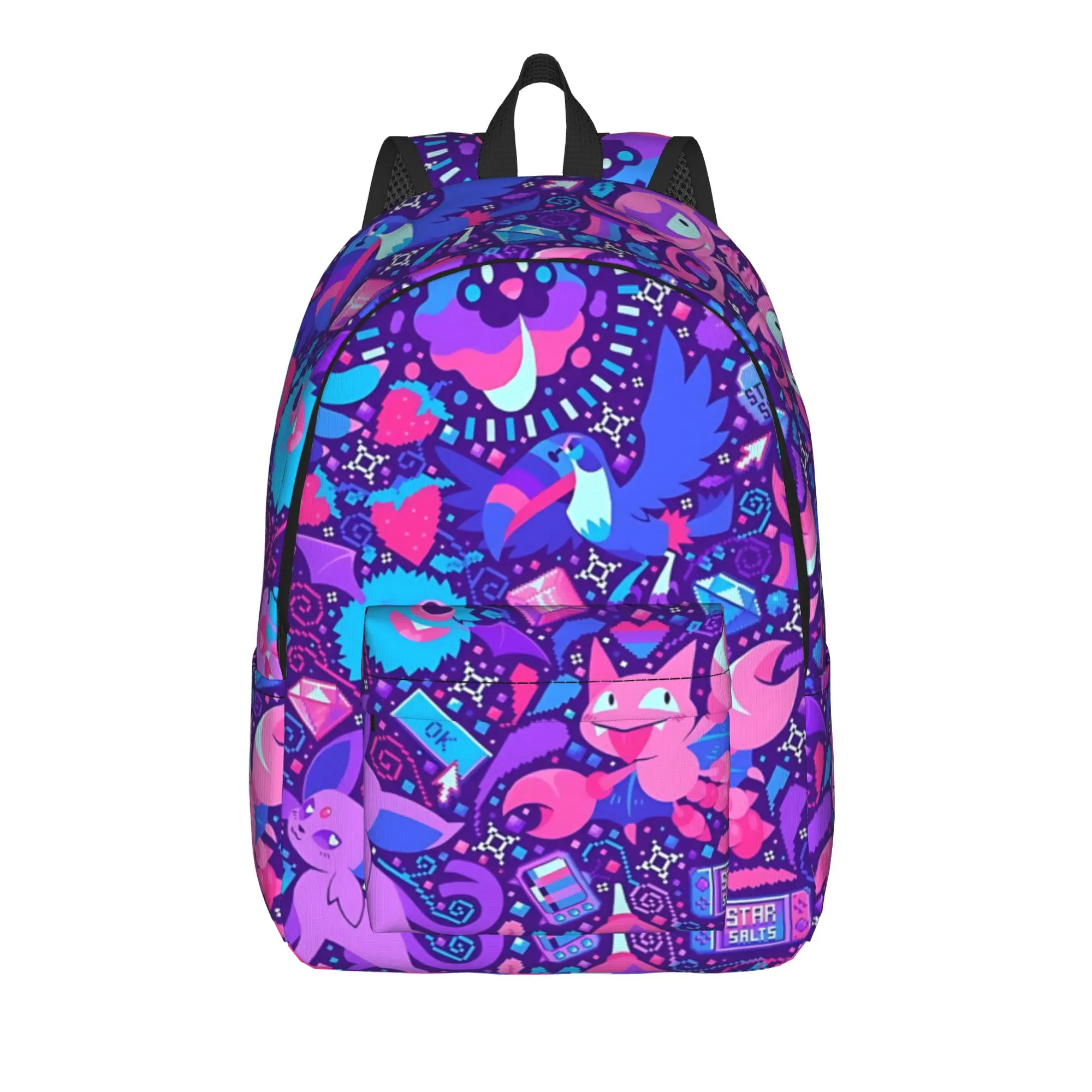 Fashion Cartoon Pokemon Theme Backpack  Mochilas New School Sturdy Shoulder Rucksack