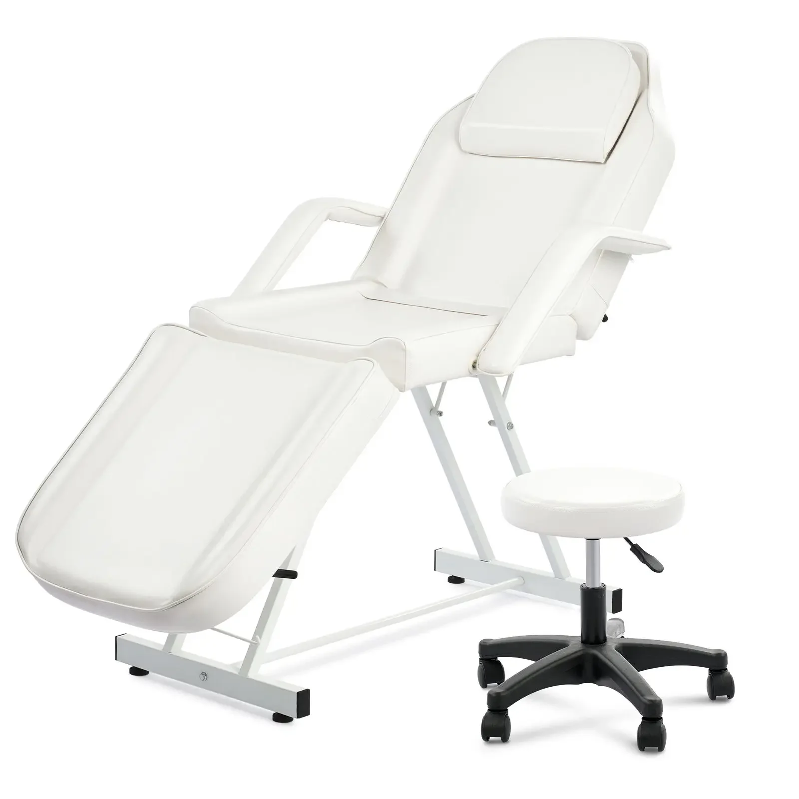 Massage Salon Tattoo Chair Esthetician Bed with Hydraulic Stool,Multi-Purpose 3-Section Facial Bed Table, Adjustable