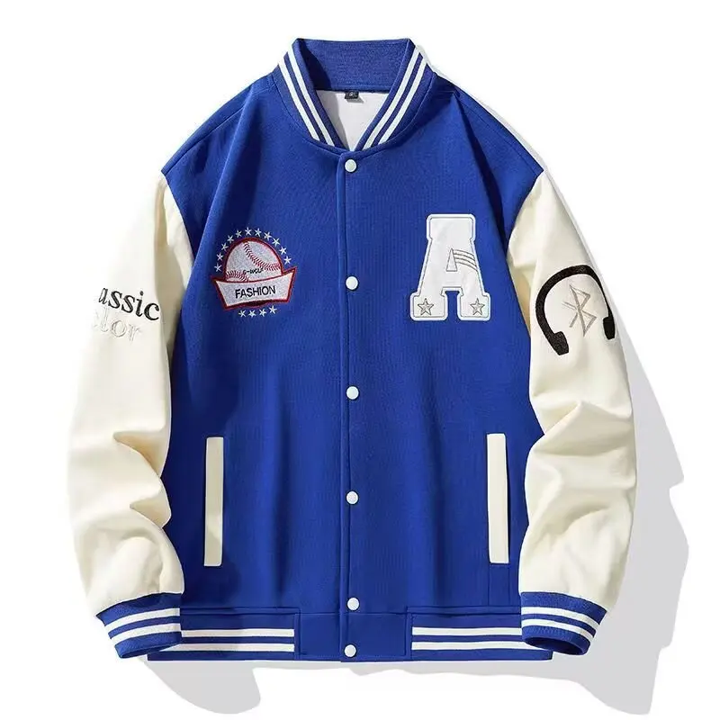 

2025 New Jackets for Man Coat Y2k American Style Black Blue Thin Jacket Men's Clothes Autumn Fashion Motorcycle Jacket