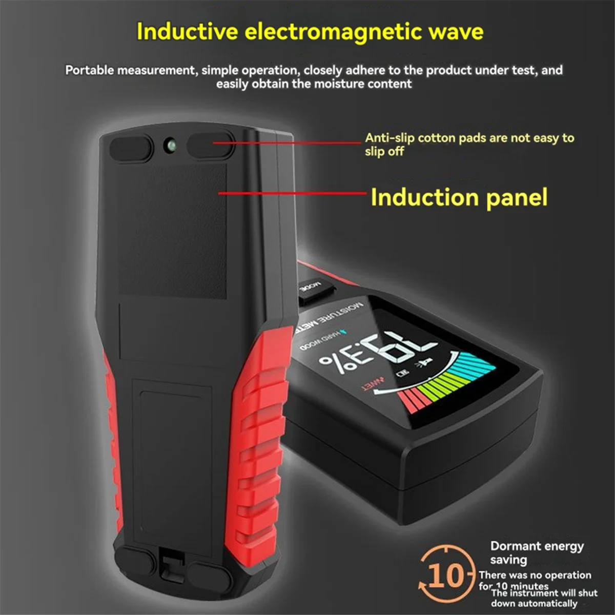 AT59 Wood Moisture Meter, Wall Moisture Content Tester, Cardboard Humidity Tester, Cement Brick Moisture Tester
