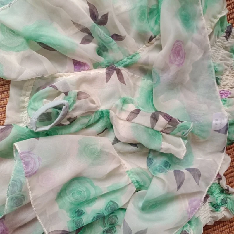 

Couple Sexy Chiffon Flower Soft Underwear Men Double Sheath Comfortable Briefs Ruffled Breathable Transparent Women Panties
