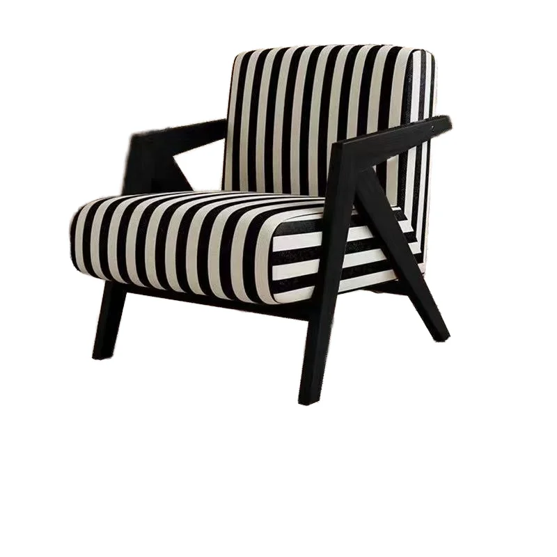 

Hotel Park Bedroom Outdoor Medieval Setting Single Leisure Living Room Chair Modern Design Solid Wood Sofa Chair