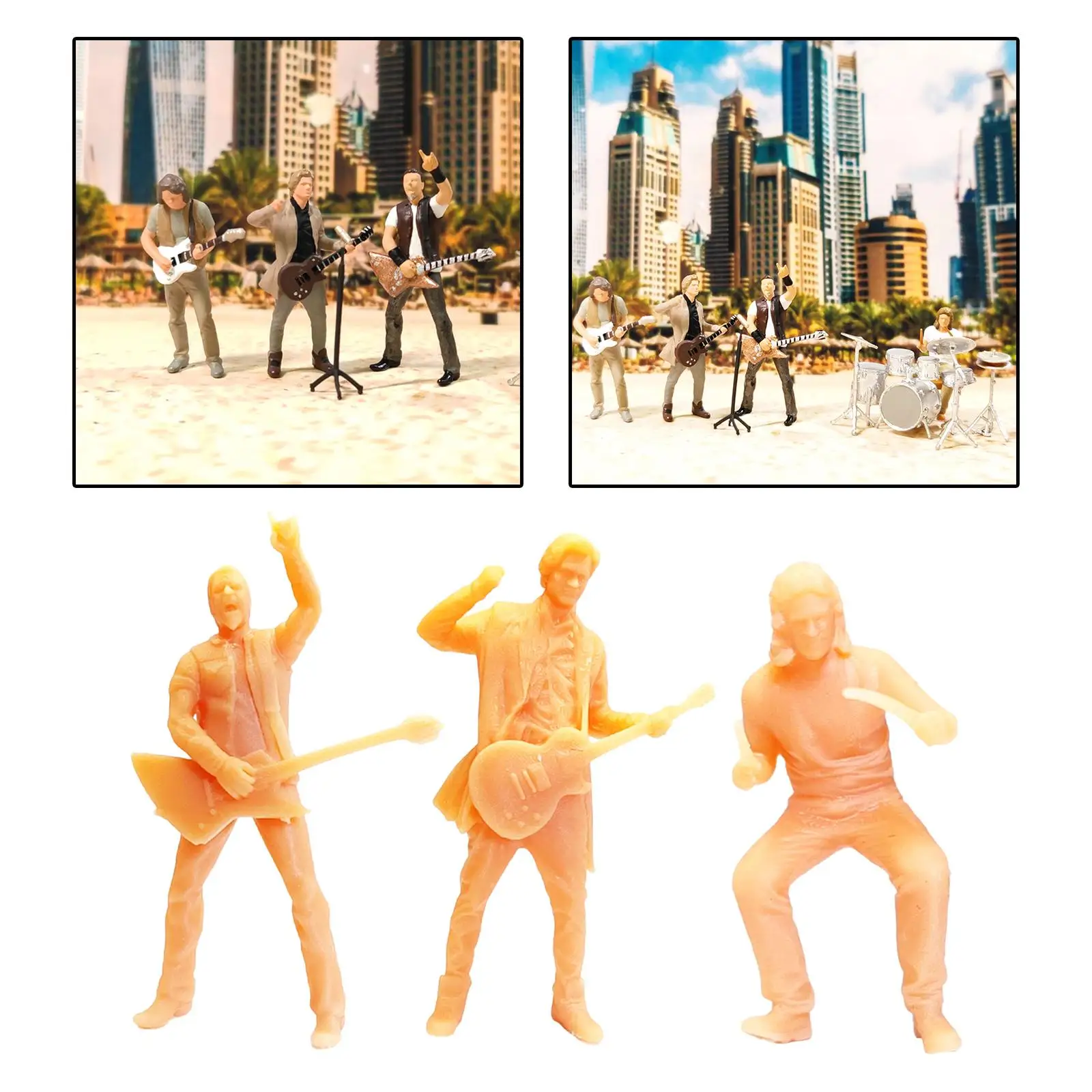 Resin 1/64 Unpainted Figures Model S Gauge DIY Projects Dioramas Decoration