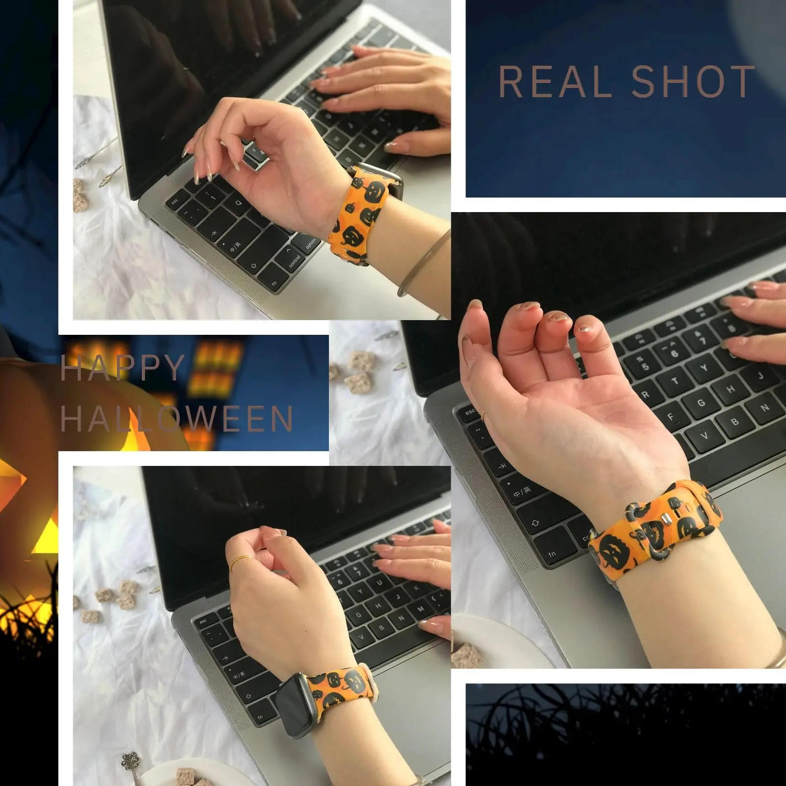 Halloween Strap For Apple Watch Band 40mm 40mm 45mm 49mm 41mm 38mm 42mm silicone bracelet iwatch series 9 8 7 se 3 5 4 6 ultra 2 image 5