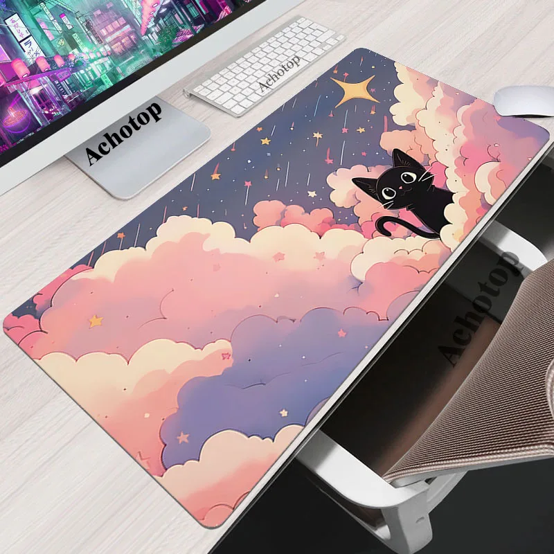 Mouse Pad Cute Cat Computer Mousepad Gamer Company Desk Pad Large Kawaii Mausepad Office Mouse Mat XXL Big Table Gaming Desk Mat