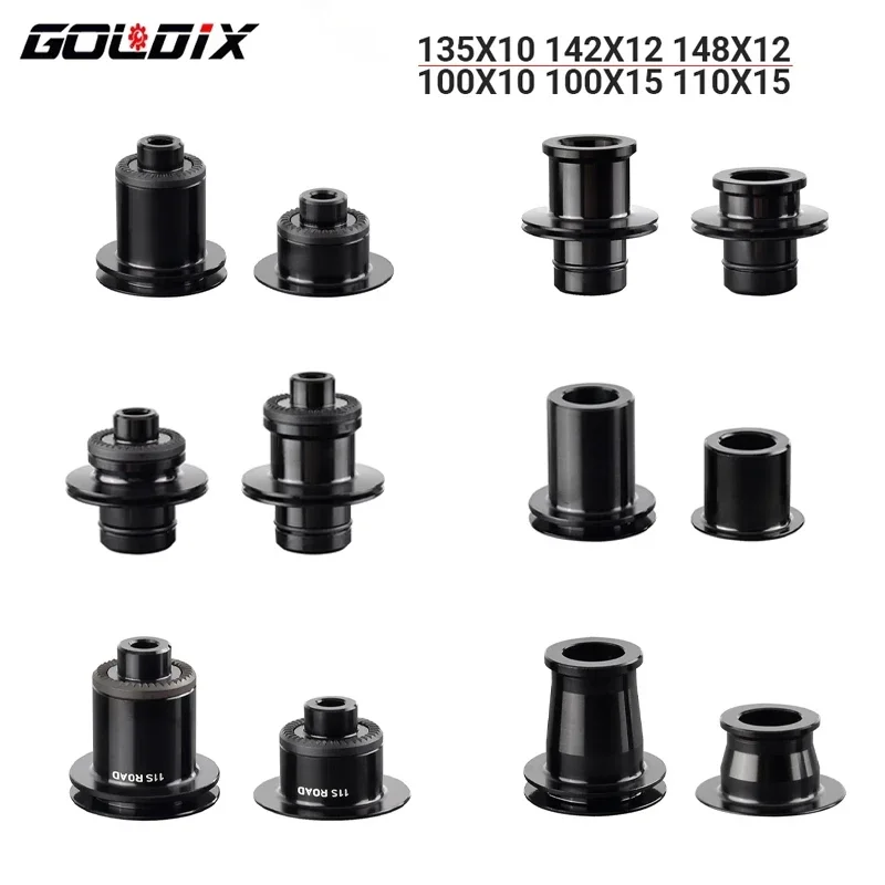 

GOLDIX bicycle hub Adapter QR/THRU endcap 100X9 100X12 110X15 135X10 141X10 142X12 148X12 for MTB/Road bike