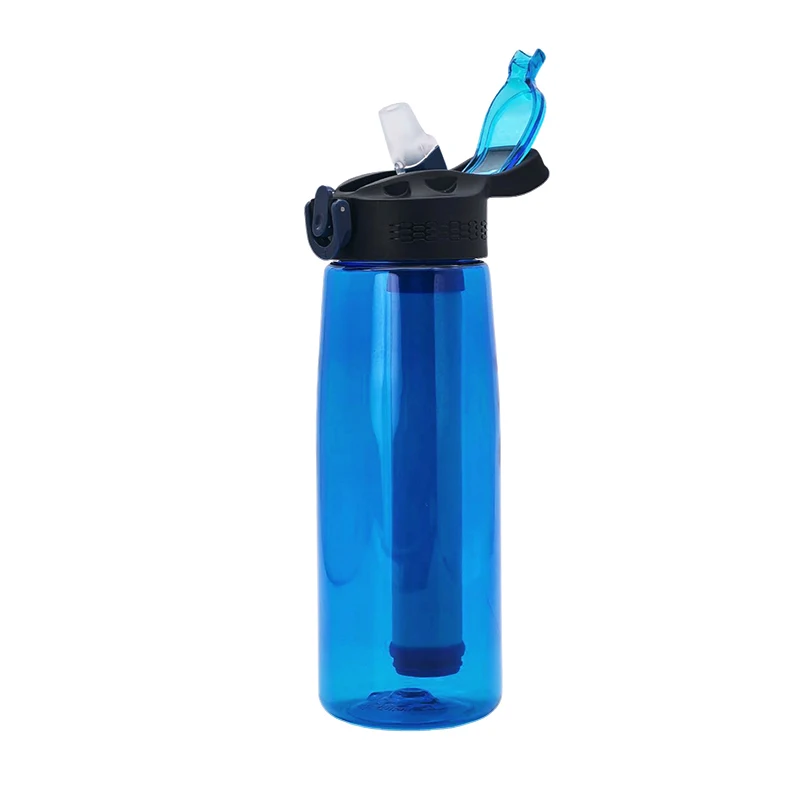

Water Filter Bottle for Travel and Everyday Use Removes Bacteria, Parasites and Microplastics, Improves Taste, 600-700 ML