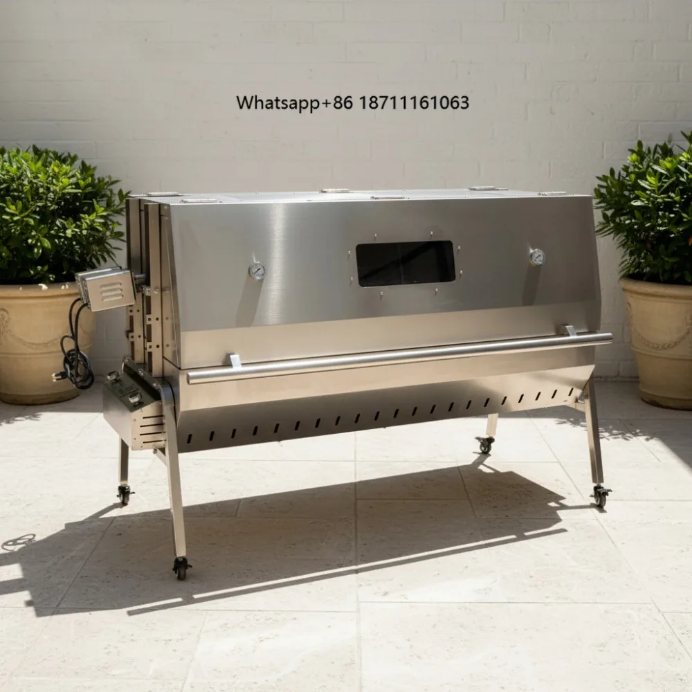 BBQ Rotisserie Charcoal Grill Spit Roaster Adjustable Stainless Steel Pig Lamb Backyard Commercial Use Customized OEM