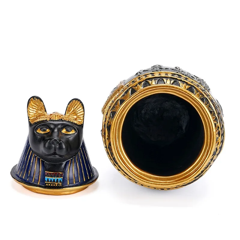 Creative Pet Urns Pet Dog Cat Bird Human Cremation Urn Egyptian Sacrificial Decoration Keesake Columbium Pet Memory Ash Jar