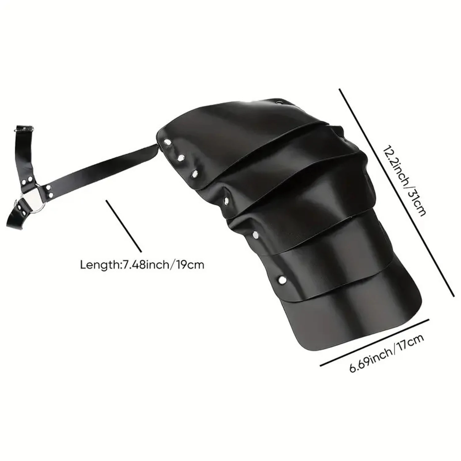 PULeather Regulowane Pancerze Ramion dla Kobiet i Mężczyzn Larp Cosplay Akcesoria Średniowieczny Steampunk Wiking Kostium Wojownik Rycerz