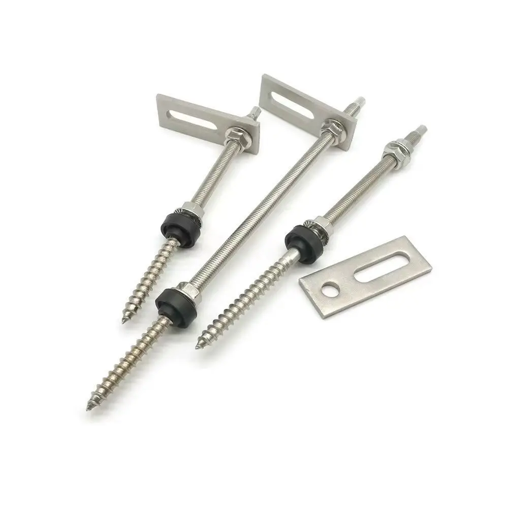 Stainless steel 304 double-tooth wood screws, photovoltaic bracket matching screws, photovoltaic installation screws