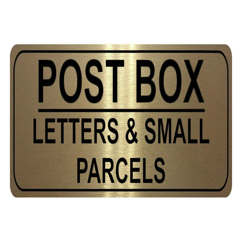 Customized Personalised POST BOX LETTERS & SMALL PARCELS Aluminium Sign Plaque Fitness Door Wall Multiple Color Panel Signs