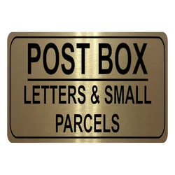 Customized Personalised POST BOX LETTERS & SMALL PARCELS Aluminium Sign Plaque Fitness Door Wall Multiple Color Panel Signs