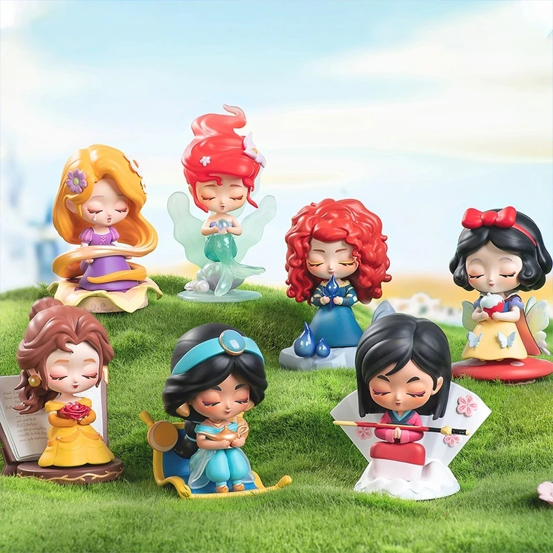 Disney Princess Series Art Films Mermaid Series Cup Snow White Blind Box Movable Doll Children'S Girl Gift Handmade Ornament Mod