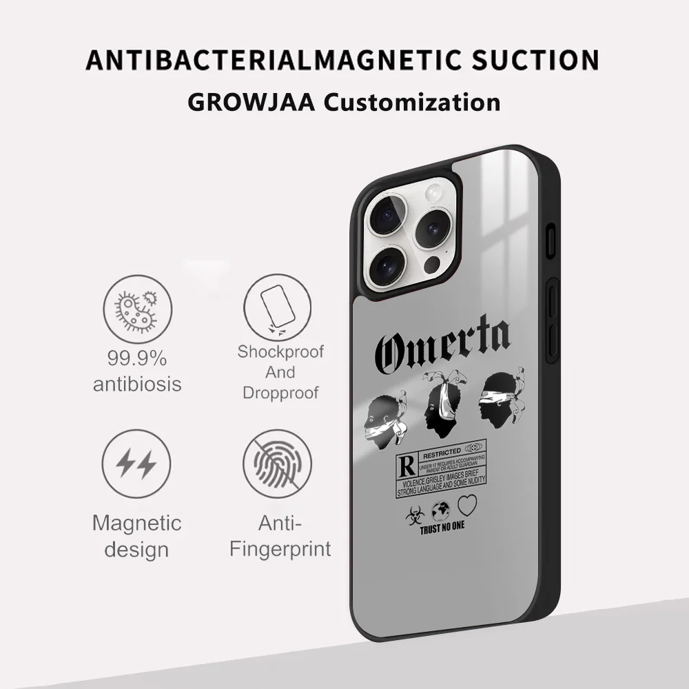 O-omerta-funda magnética para teléfono móvil, carcasa magnética inalámbrica con espejo Magsafe para iPhone 16, 15, 14, 13, 12, 11 Pro Max Plus Mini