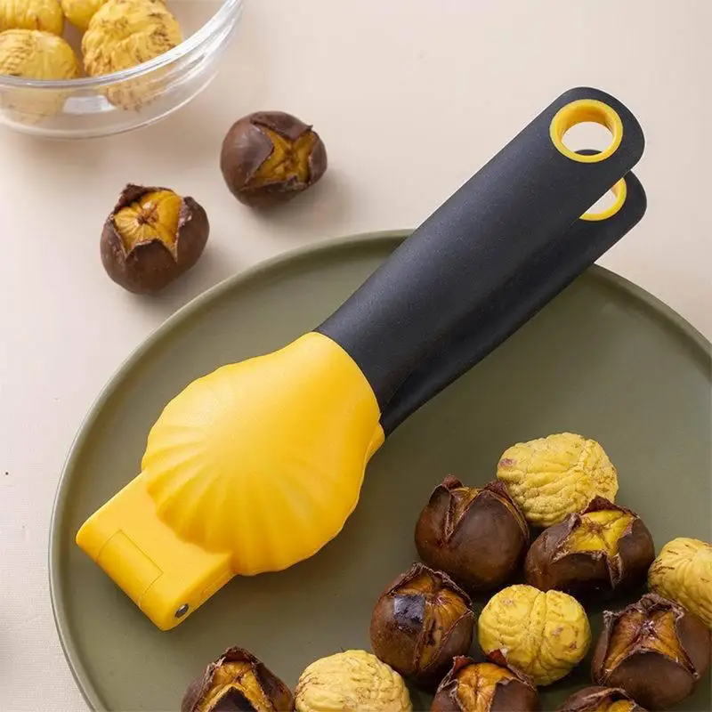 Chestnut Cracker Tool Heavy Duty Stainless Steel Chestnut Clip Nut Cracker Portable Multifunctional Kitchen Tool Dried Fruit Nut