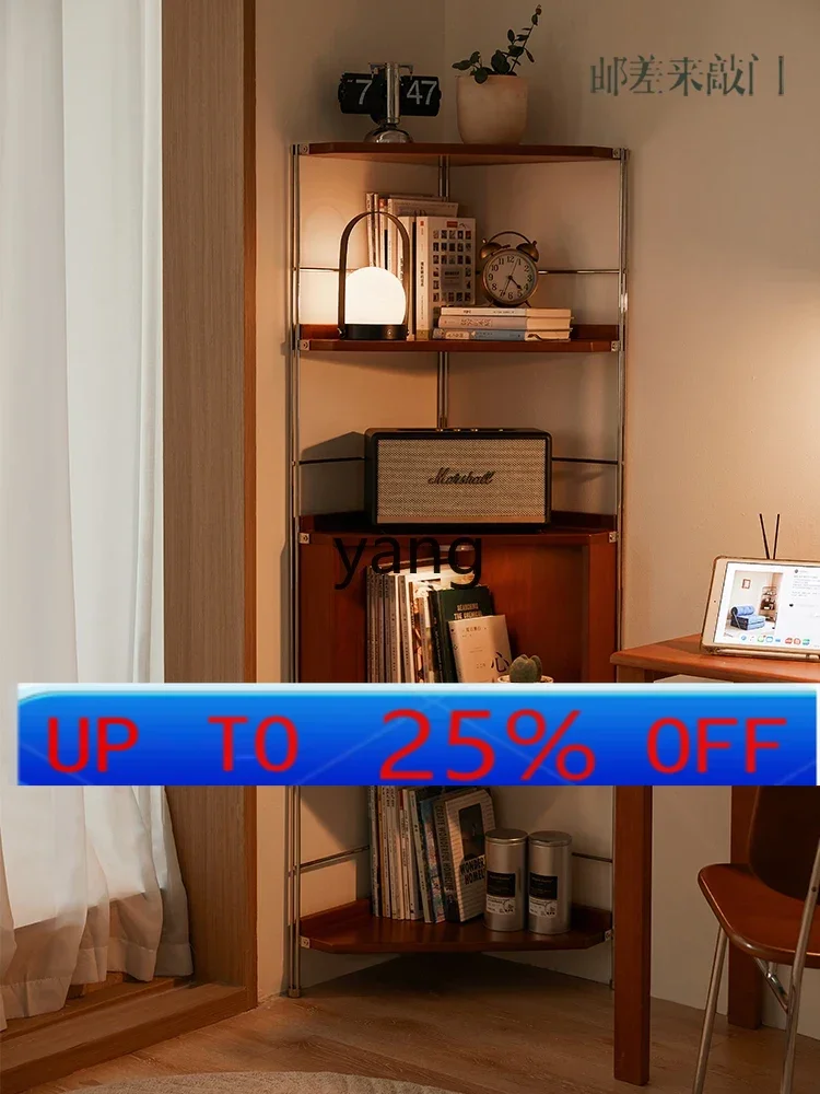 

Yjq solid wood corner shelf bookcase bookshelf living room corner triangular cabinet