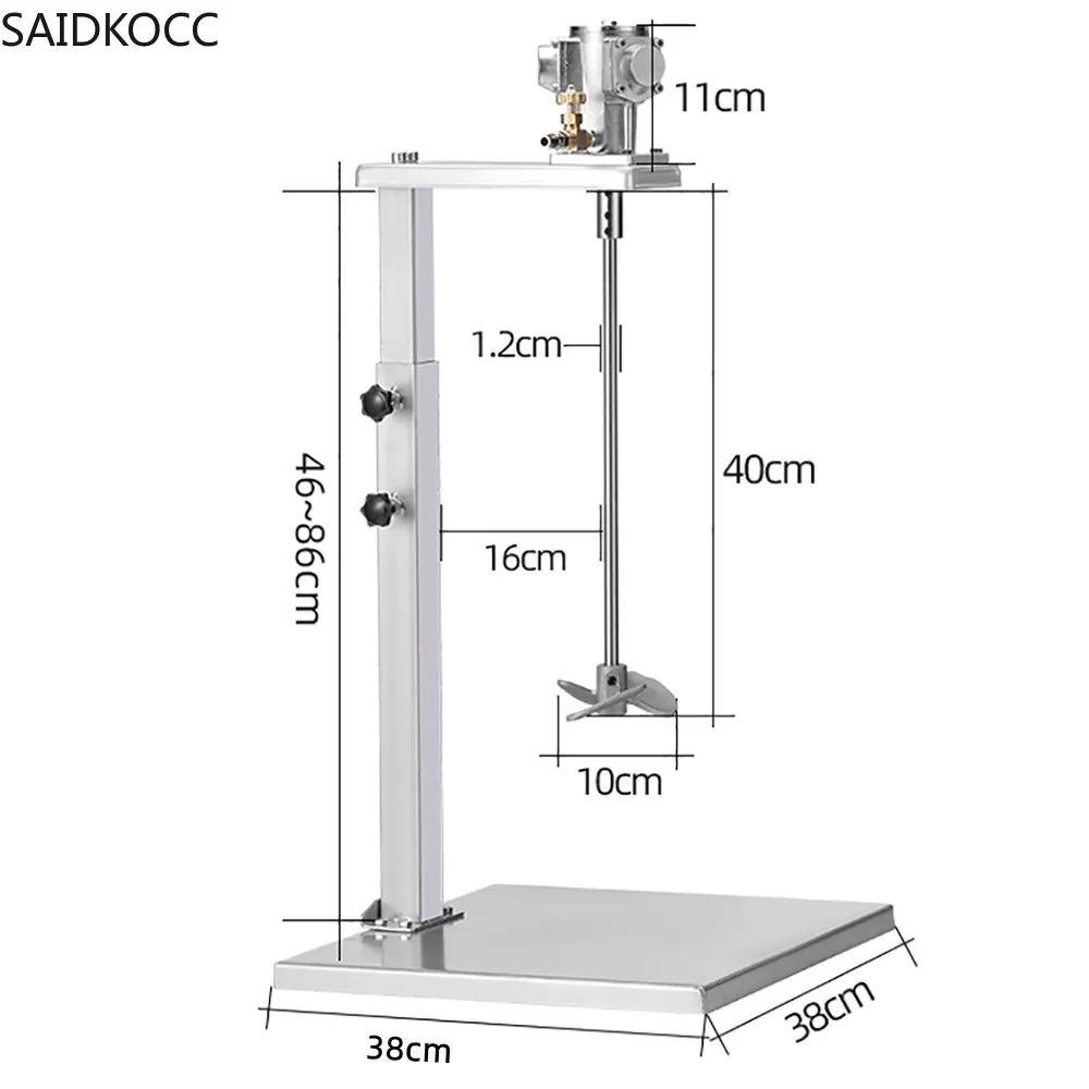 

SAIDKOCC Industrial Pneumatic Mixer Liftable Air Mixing Machine Paint Ink Agitator Stirrer 5 Gallon Tank Liquid Dispersing Tool