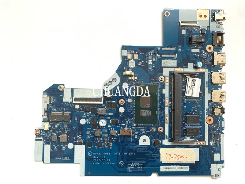 For Lenovo ideapad 330-15IKB 330-17IKB motherboard with i7-7500 cpu + 4G RAM 5B20R16689 DG421 NM-B241 mainboard 100%