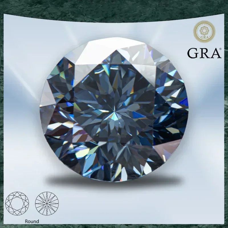 

Moissanite Stones Natural Colour Royal Plum Cutting VVS1 with GRA Certificate for Gemstone Charms Beads Jewelry Making Materials