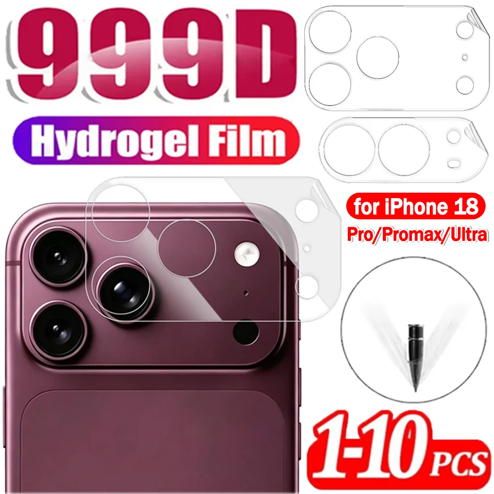 1-10Pcs Soft TPU Hydrogel Film for IPhone 18 Pro Max 18 Ultra Fold Transparent Camera Lens Protector Ultra-thin Lens Mount Film