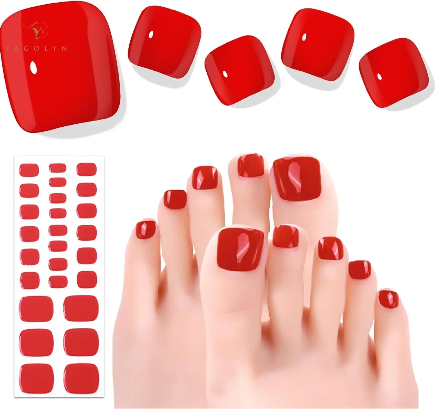 26 punte adesivo per unghie in gel per dita dura con lampada UV adesivi in gel polimerizzante copertura completa impermeabile involucri polacchi impermeabili strisce per piedi