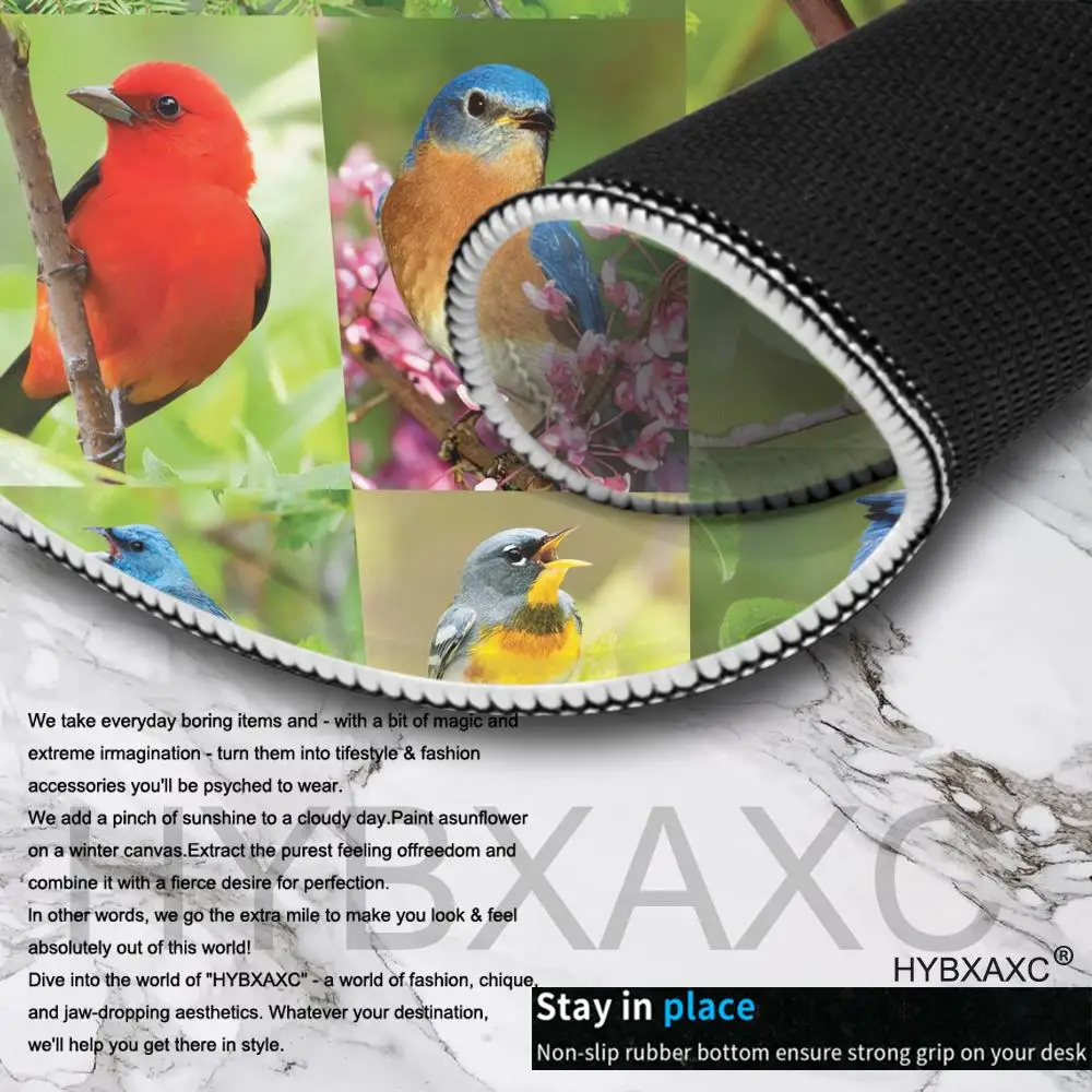 Bird Parrot Game Carpet Animal Small Mouse Pad Rubber Anti-slip Mousepad Gaming Mice Mat for PC Laptop Desktop Computer