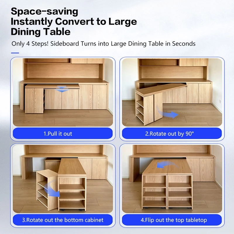 Home Use 90 Degree Left Right Rotating Foldable Dining Table Hardware Connector High Load Capacity Heavy Duty Strong Reliable