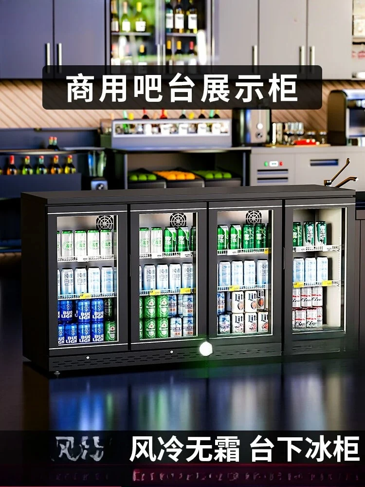Bar Counter Refrigerator Commercial Ice Bar Household Small Beverage Beverage Undercounter Embedded Refrigerated Display Cabinet