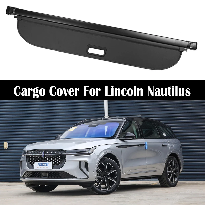 Rear Trunk Cargo Cover For Lincoln Nautilus 2023-2024 Shield Shade Curtain Partition Board Privacy Blinds Security Accessories